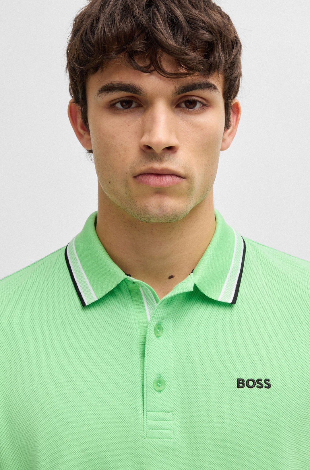 Мужское поло из хлопка BOSS Green | Фото 5