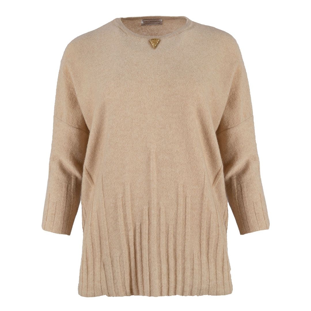 Женский кашемировый джемпер с рукавами 3/4 MIR CASHMERE | Фото 1