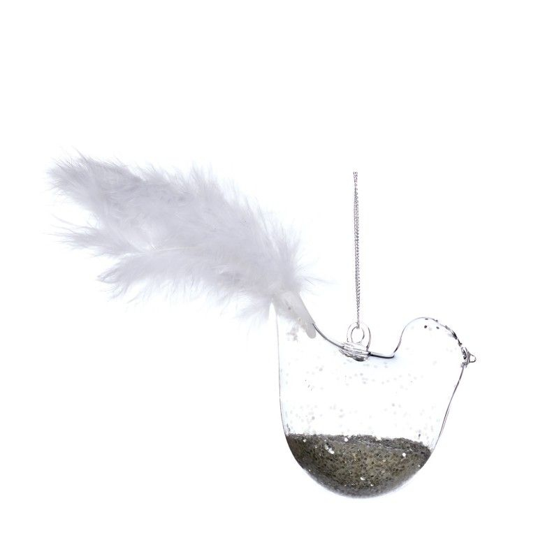 Ёлочная игрушка Птица  глитером Goodwill | Фото 1