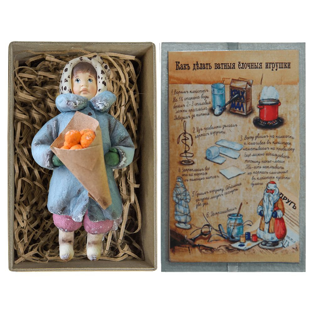 Ёлочная игрушка Девочка с мандаринами Душистыя радости | Фото 2