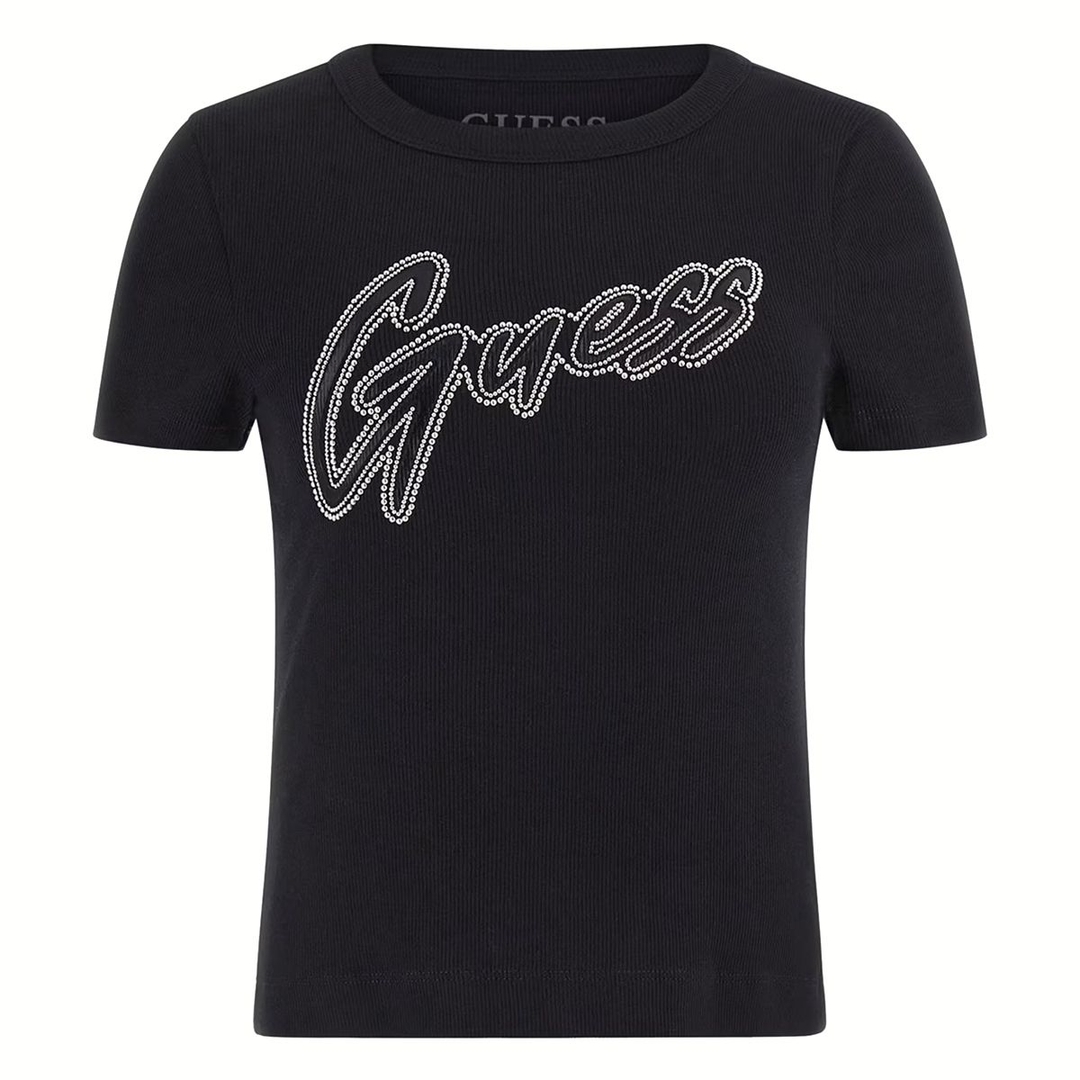 Женская футболка с логотипом на груди Guess  | Фото 1