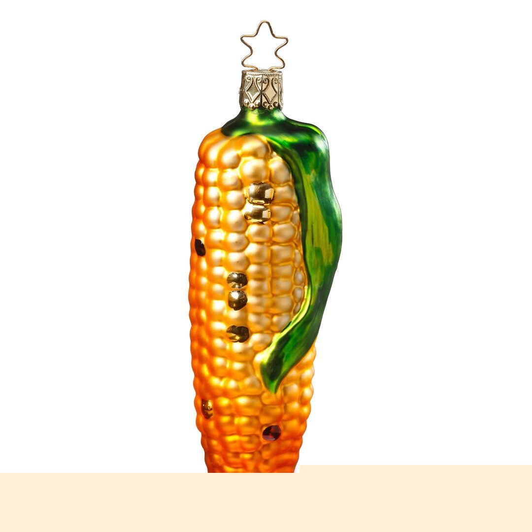 Ёлочная игрушка Початок кукурузы, Inge Glas, 12 см | Фото 1