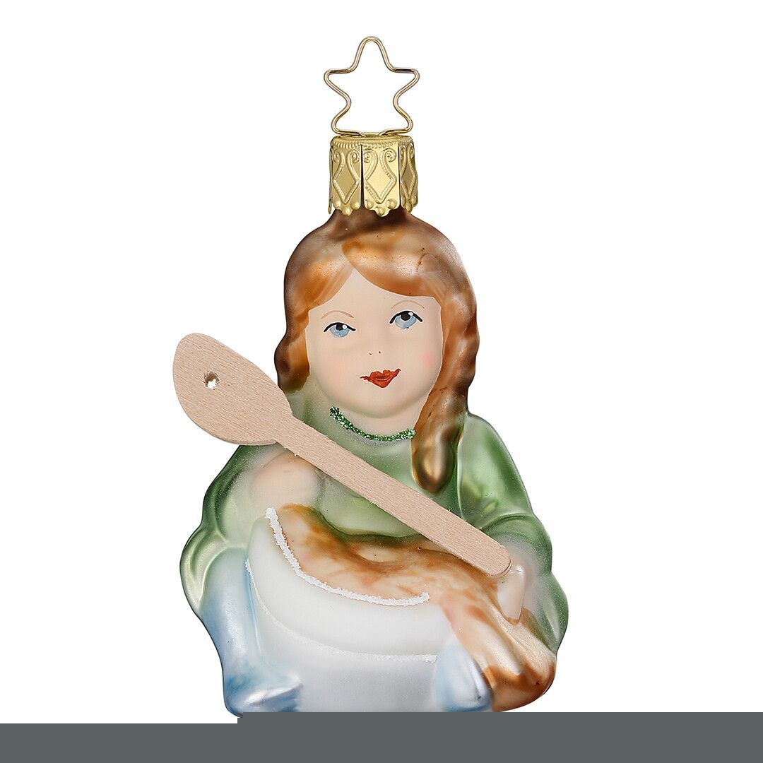 Ёлочная игрушка Ребенок пекарь, Inge Glas, 8 см | Фото 1