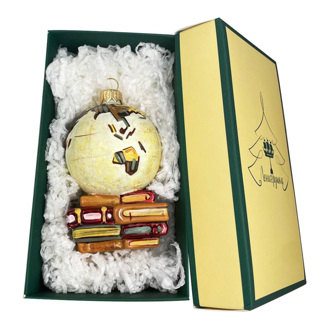 Ёлочная игрушка Глобус на книгах, Ленигрушка | Фото 2