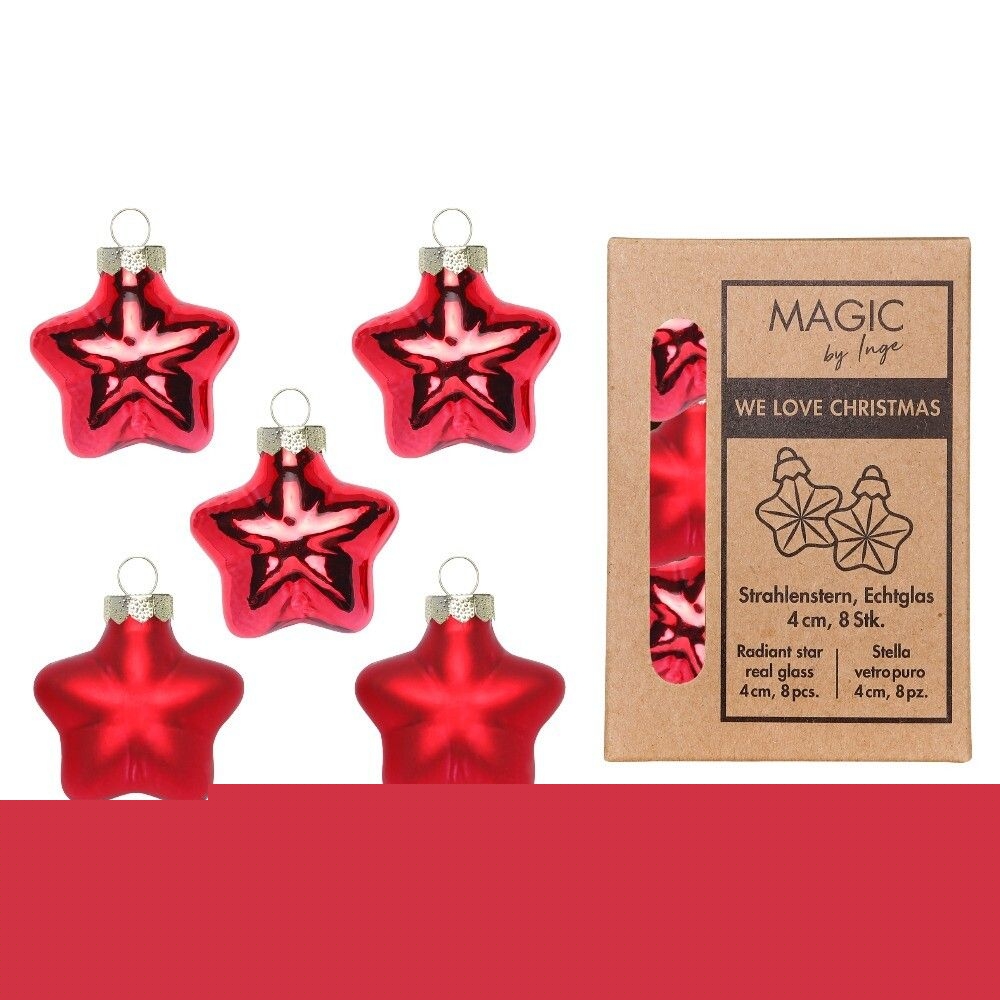 Набор ёлочных игрушек Звёзды, Inges Magic, 4см | Фото 1