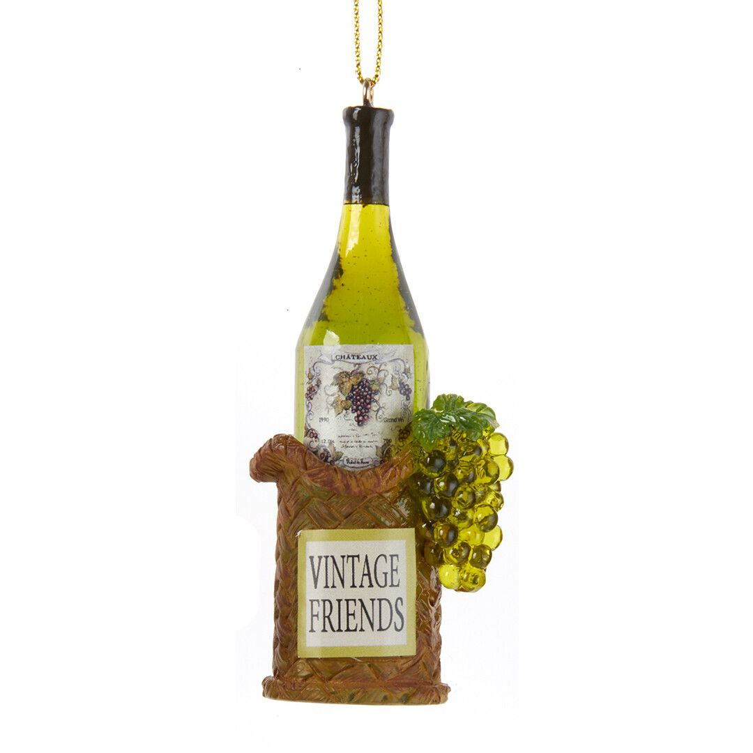 Ёлочная игрушка Бутылка вина, Kurt S. Adler, 9 см | Фото 1