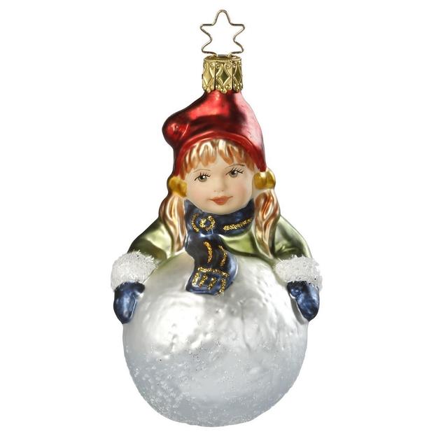 Ёлочная игрушка Девочка со снежным комом Inge Glas