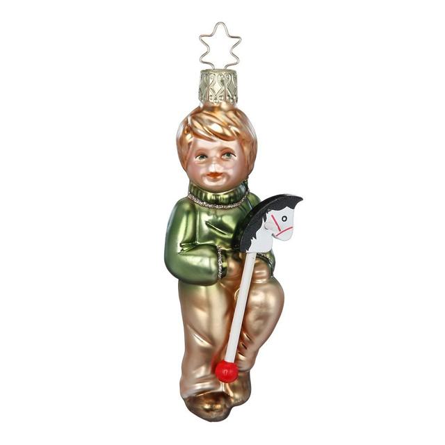 Ёлочная игрушка Мальчик с лошадкой Inge Glas