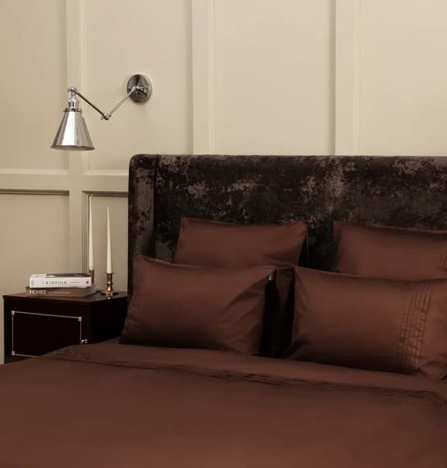 Постельное белье Serene Audrey Молочный шоколад, Евро, 300 TC