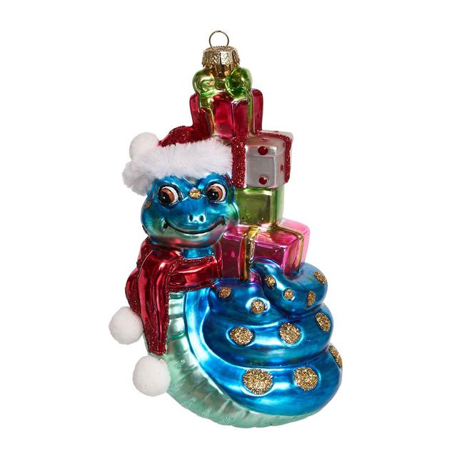 Ёлочная игрушка Змея поздравление с Рождеством Holiday Classics
