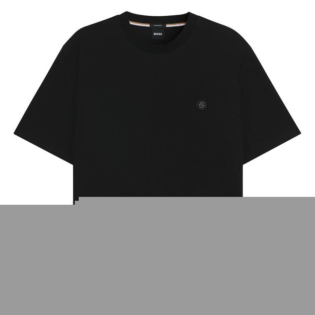 Мужская футболка из мерсеризованного хлопка BOSS Black