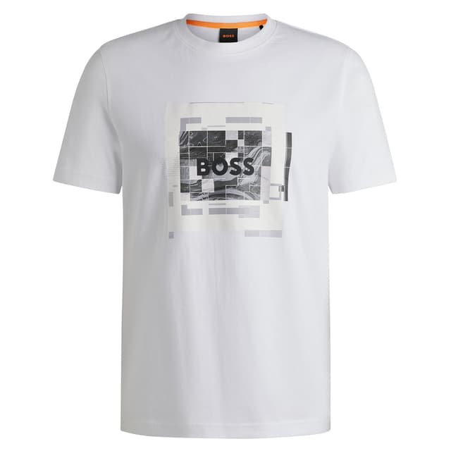 Мужская белая футболка BOSS