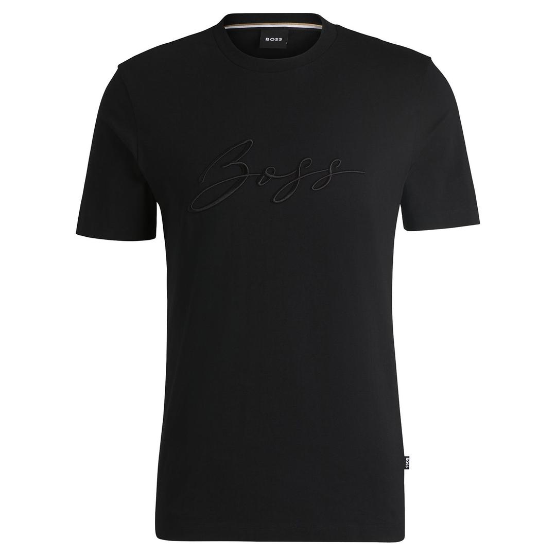Мужская футболка из хлопка BOSS Black | Фото 1