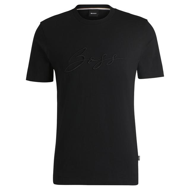 Мужская футболка из хлопка BOSS Black