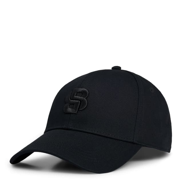 Мужская бейсболка из хлопка BOSS Black
