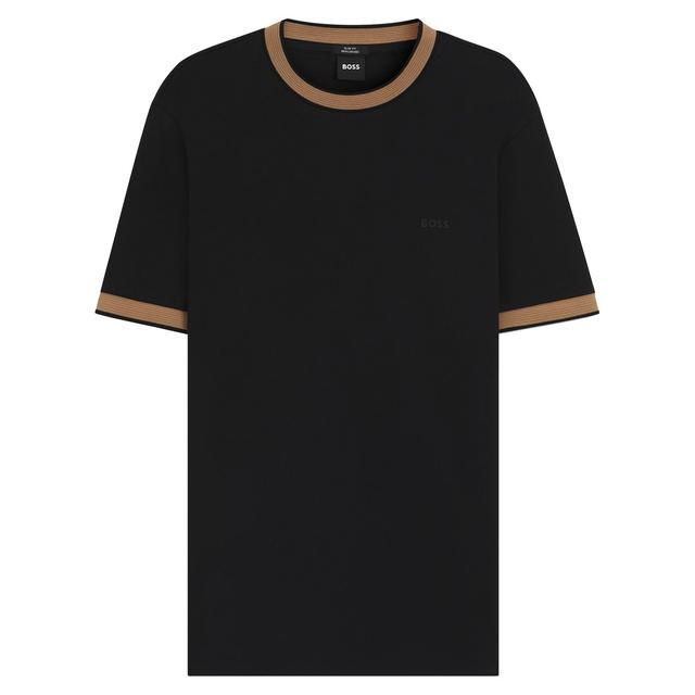 Мужская футболка из мерсеризованного хлопка BOSS Black