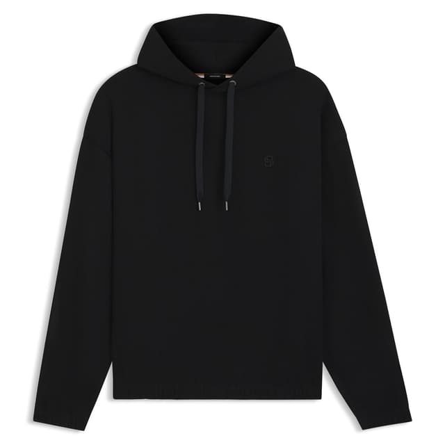 Мужское худи из хлопка BOSS Black