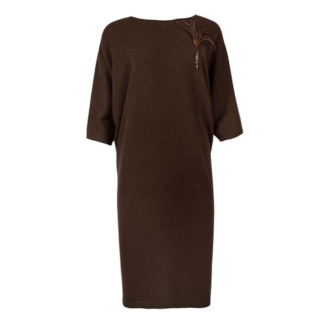 Платье c брошью MIR CASHMERE