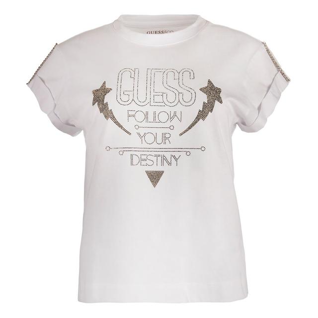 Женская футболка со стразами Guess 