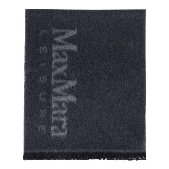 Женский шерстяной шарф с логотипом Max Mara Leisure