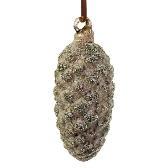 Ёлочная игрушка Шишка со снегом Shi-Shi