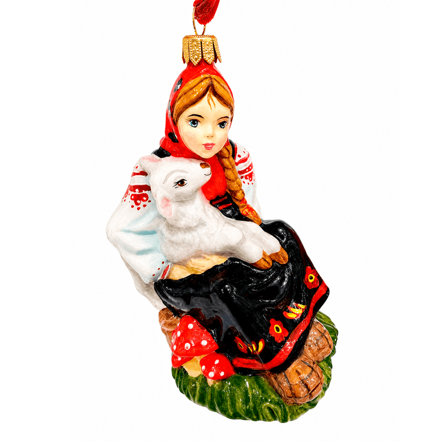 Ёлочная игрушка Алёнушка и козлёнок Komozja Family