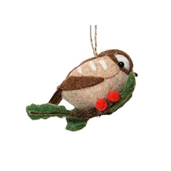Ёлочная игрушка Птичка на ветке Kaemingk  