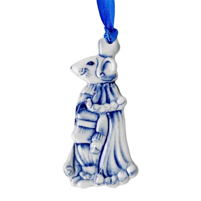 Ёлочная игрушка Мышиный король Гжель