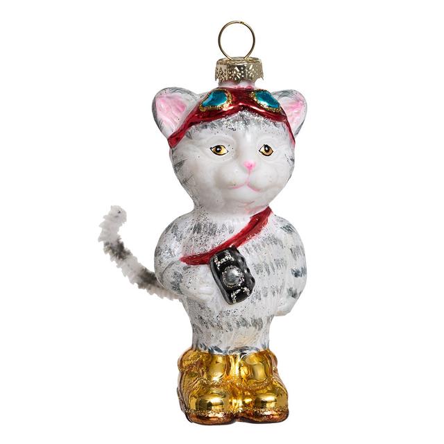 Ёлочная игрушка Кот-Папарацци Holiday Classics