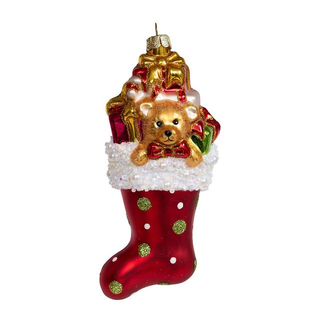 Ёлочная игрушка Медвежонок с игрушками Holiday Classics