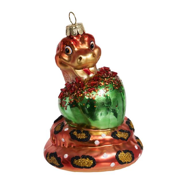 Ёлочная игрушка Змея с зеленым яблочком Holiday Classics