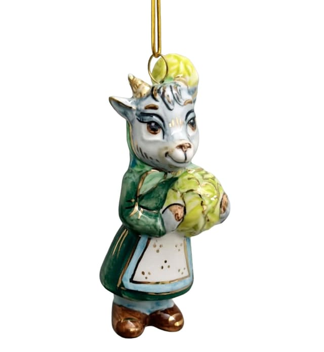 Елочная игрушка Коза с капустой Лефортово