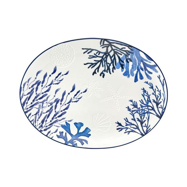 Блюдо сервировочное Maxwell & Williams, Синие кораллы 40*30 см