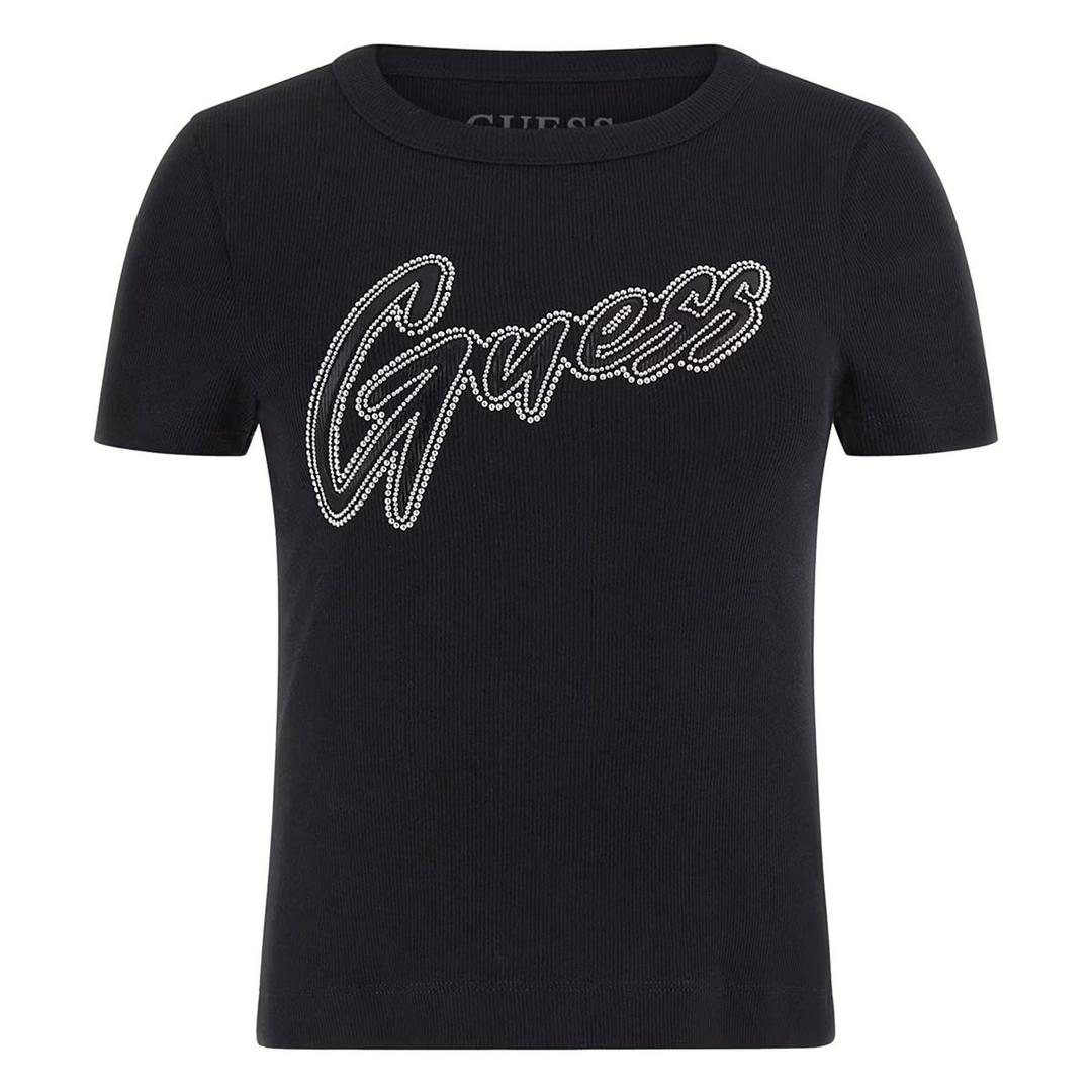 Женская футболка с логотипом на груди Guess  | Фото 1