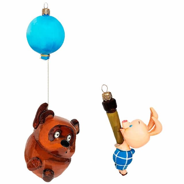 Набор ёлочных игрушек Куда идем мы с Пятачком Atlas Art