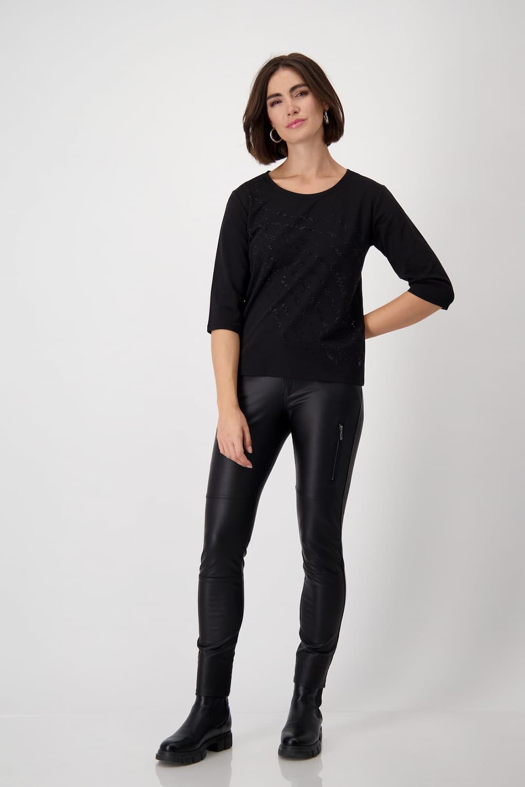 Женский лонгслив со стразами Monari | Фото 5