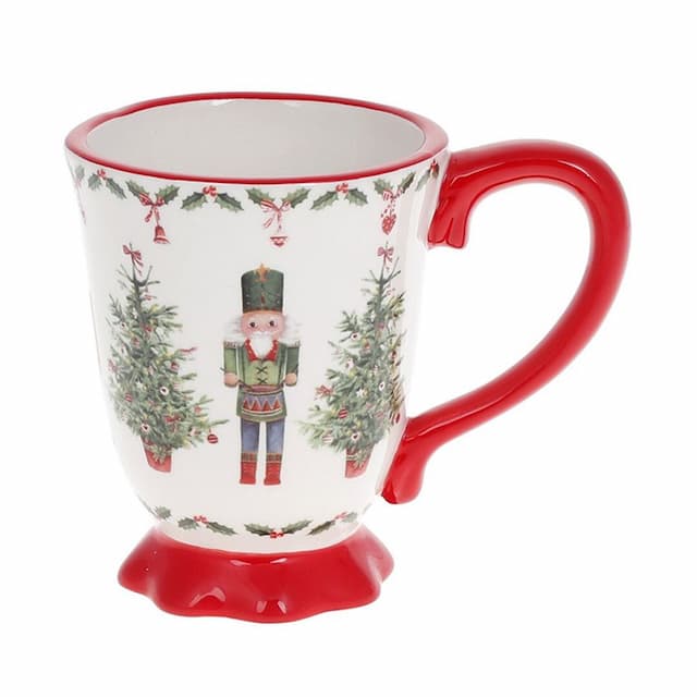 Кружка Щелкунчик, красный/белый/зелёный, 10*12 см