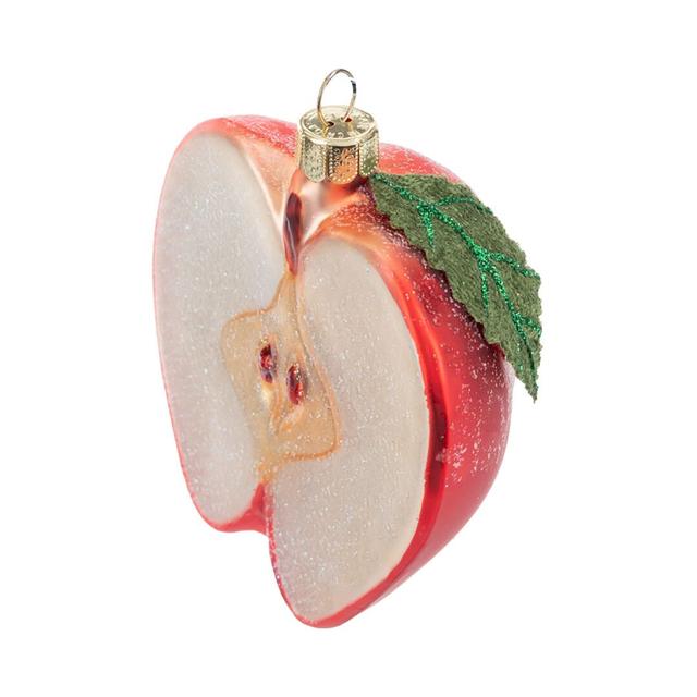 Ёлочная игрушка ЯБЛОКО ПОЛОВИНКА, Holiday Classics, 8*8,5 см