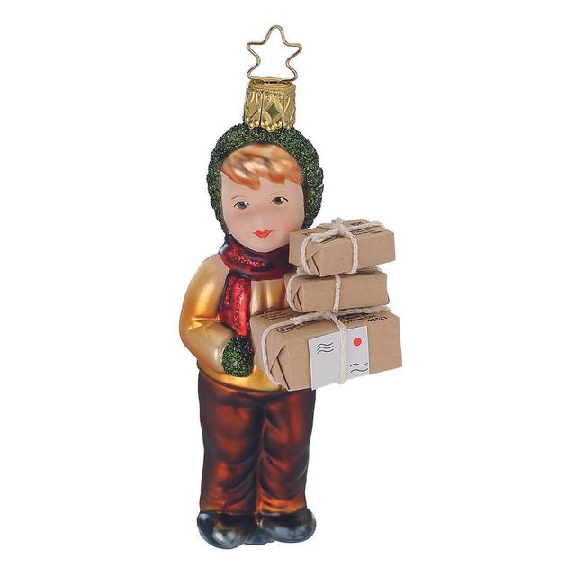 Ёлочная игрушка Мальчик с подарками Inge Glas