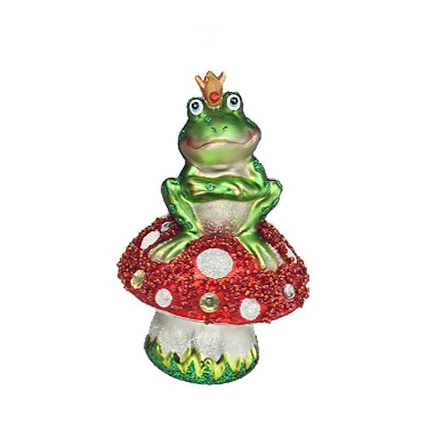 Ёлочная игрушка ЛЯГУШКА НА ГРИБОЧКЕ, Holiday Classics, 13 см