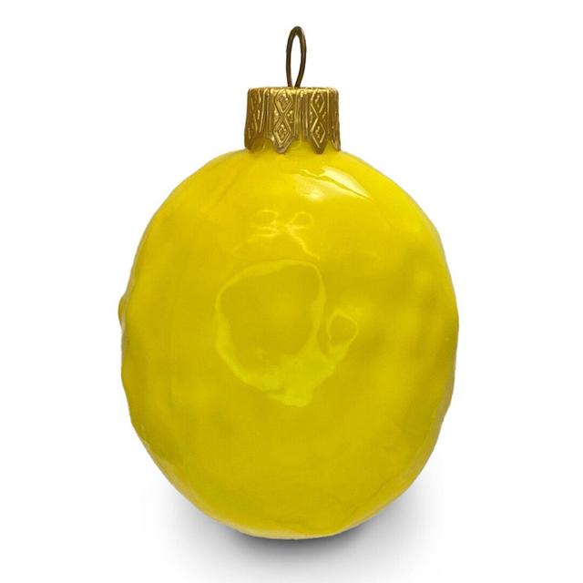 Ёлочная игрушка Лимон, Ленигрушка, 7,5 см