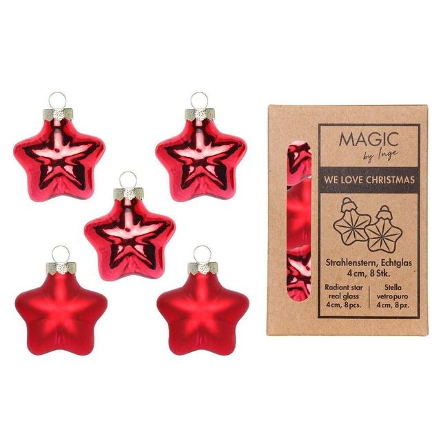Набор ёлочных игрушек Звёзды, Inges Magic, 4см