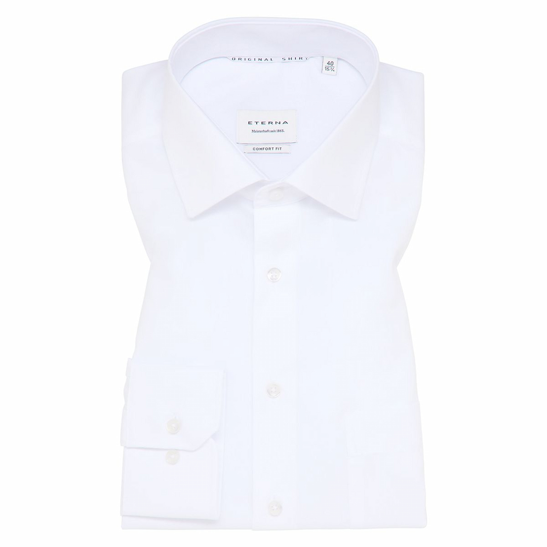Мужская белая сорочка Eterna | Фото 1