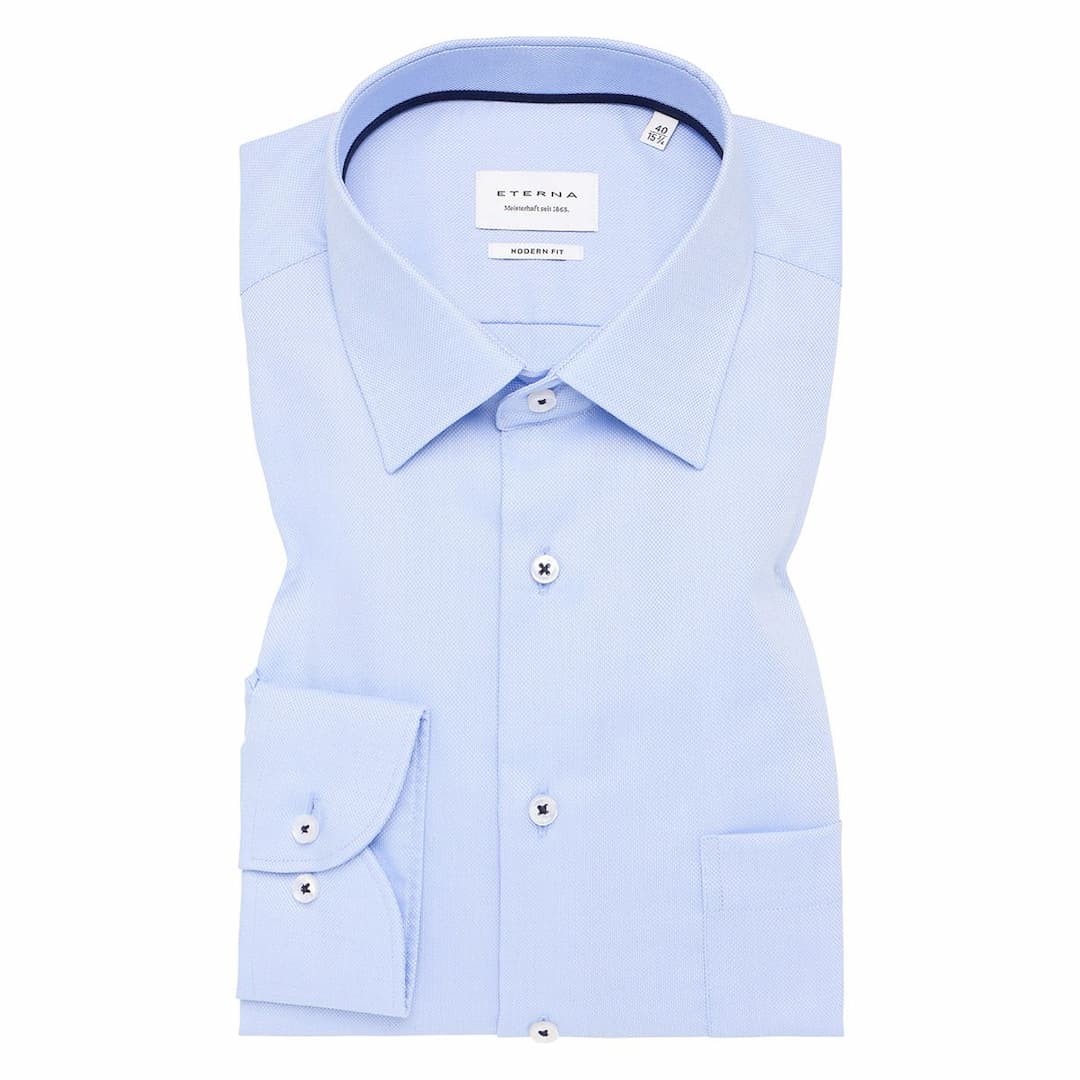 Мужская однотонная сорочка Eterna | Фото 1