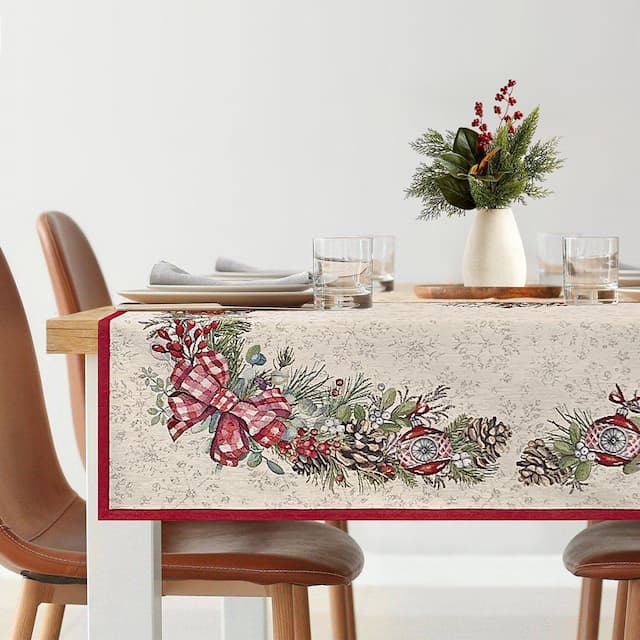 Скатерть Ёлочные украшения
