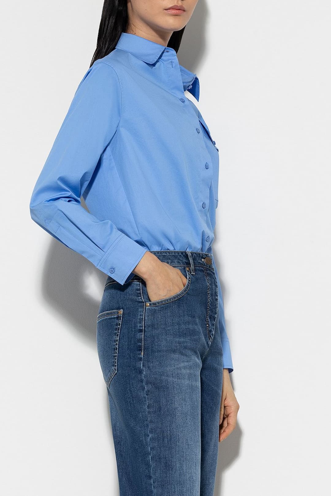 Женская однотонная рубашка Luisa Cerano | Фото 3