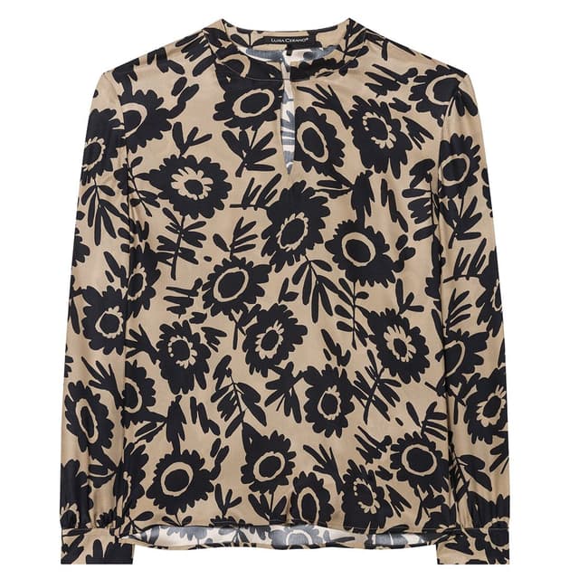 Шёлковая блуза с принтом Luisa Cerano