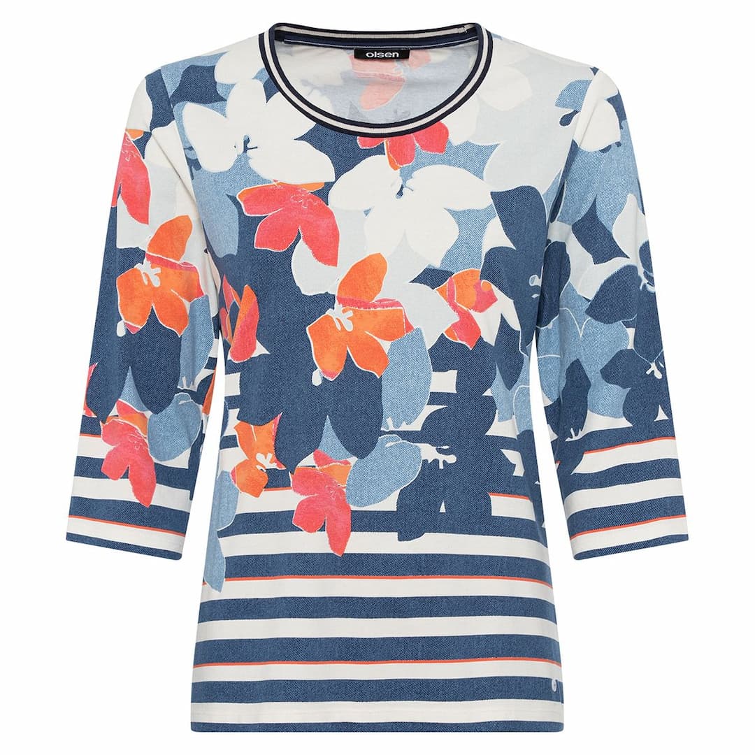 Женский лонгслив из хлопка Olsen | Фото 1