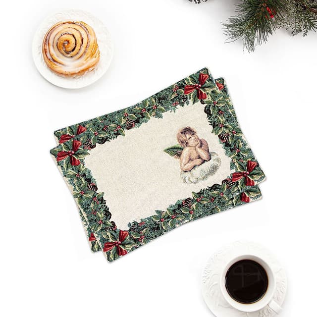 Салфетки декоративные Винтажный венок Ангел, 2 шт