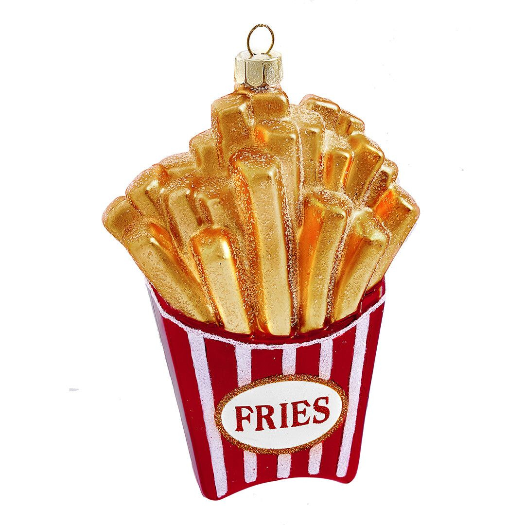 Ёлочная игрушка Картошка фри, Holiday Classics, красный/золото, 13 см | Фото 1